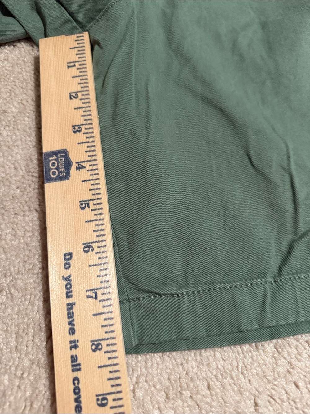 Saddlebred Olive Green Flat-Front Men's Shorts - Picture 4 of 5